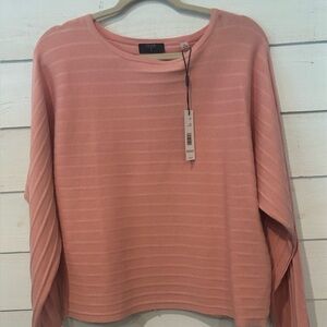 Tahari NWT Viscose Blend Sweater Coral Knit Top in size SP